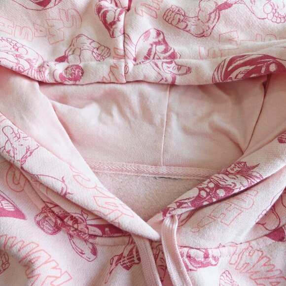 Disney Marvel Women's Pink Fleece Pullover Hoodie Sweatshirt Sz Medium Superhero - Picture 5 of 11